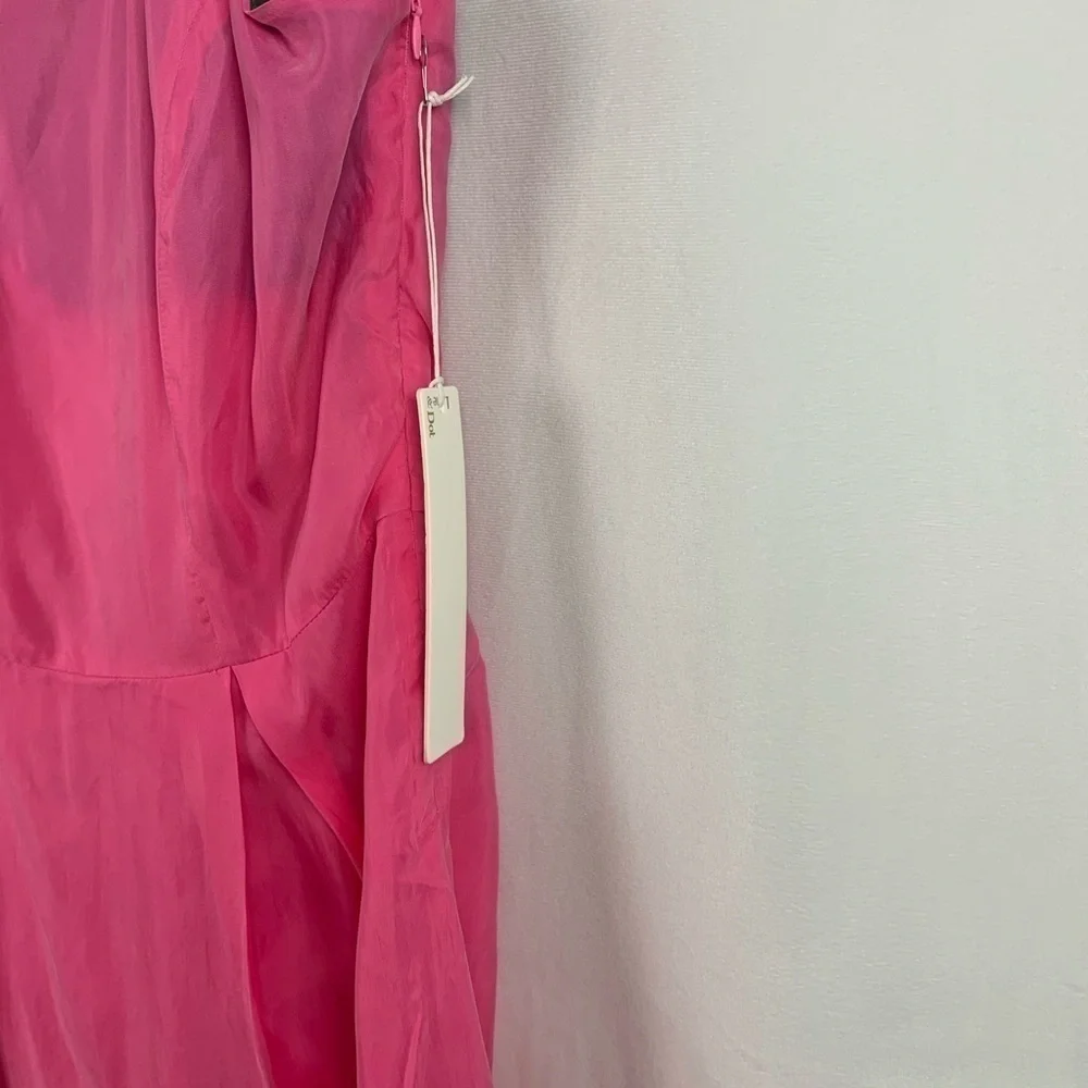 Line & Dot Racerback Fit & Flare‎ Pink Dress M NWT
